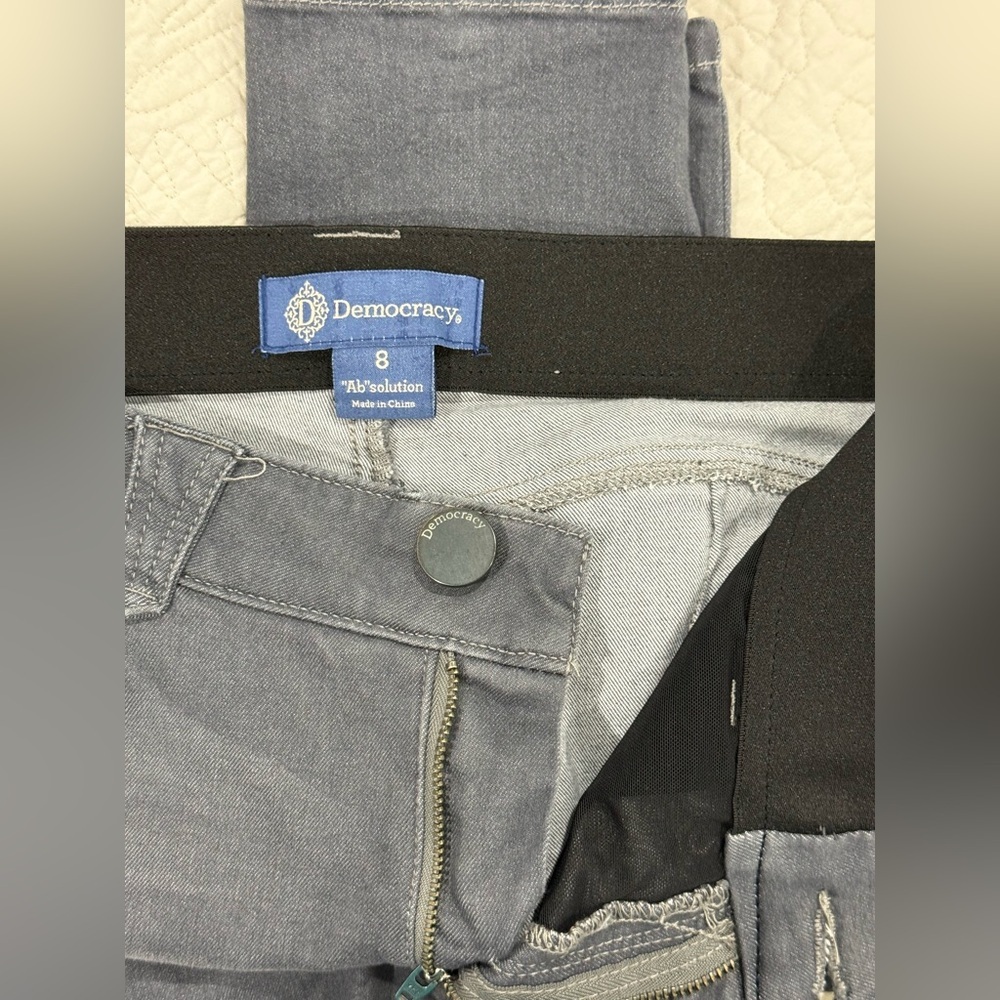 Democracy Womens Gray Stretch Skinny Jeans Size 8 - Picture 7 of 9